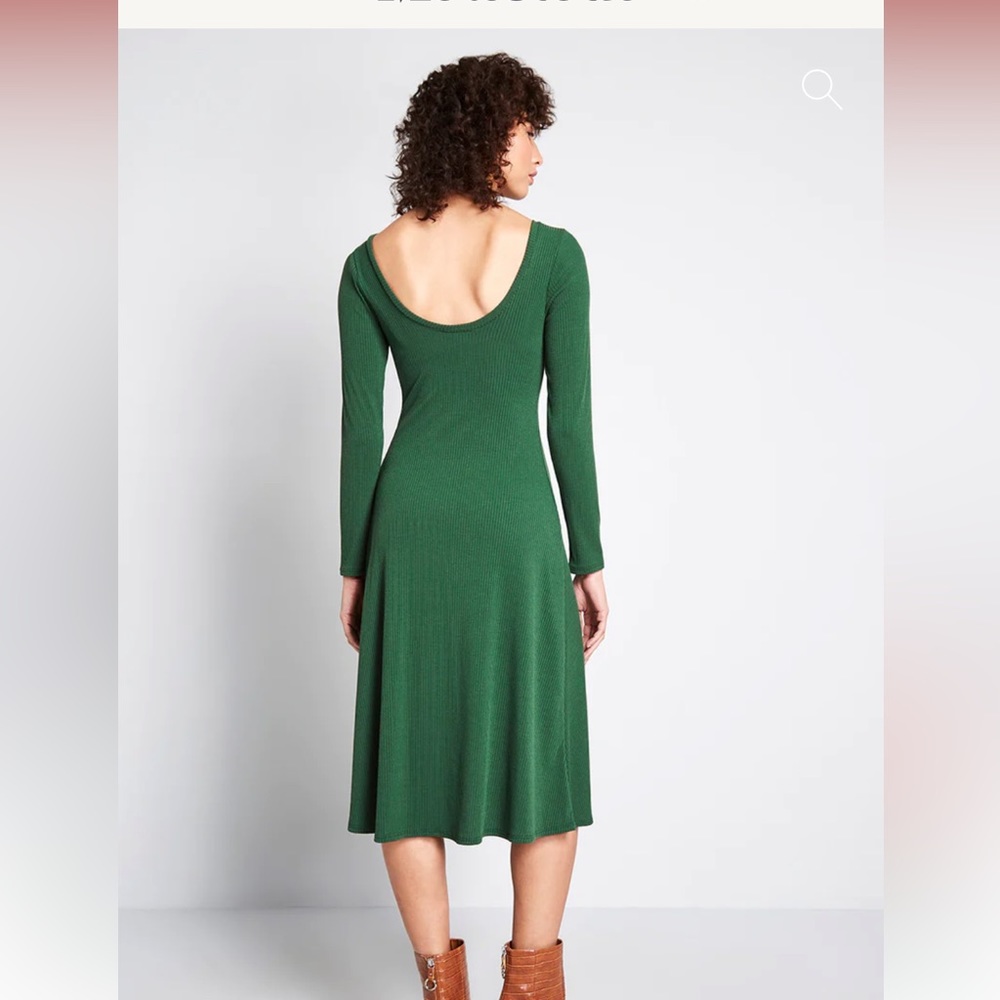 ModCloth Sweet Simplicity long sleeve dress in green